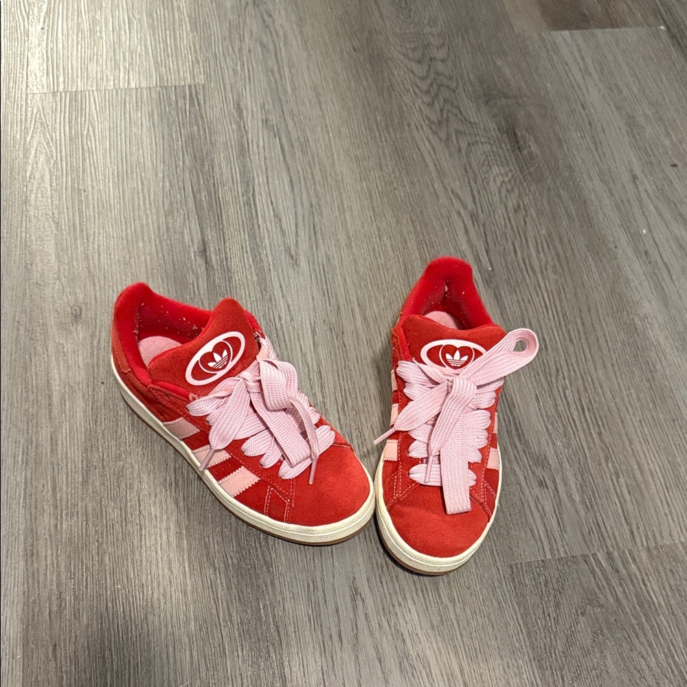 Adidas Campus red and pink , worn twice